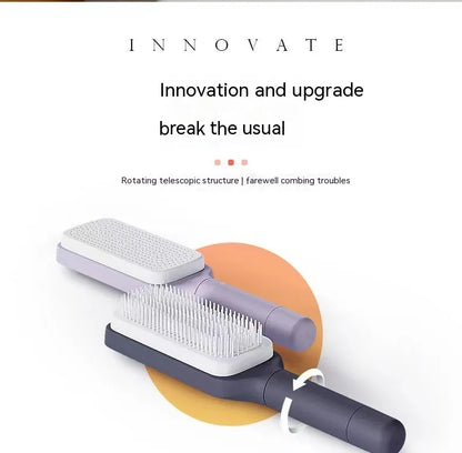 4-in-1 Self-Cleaning Hairbrush