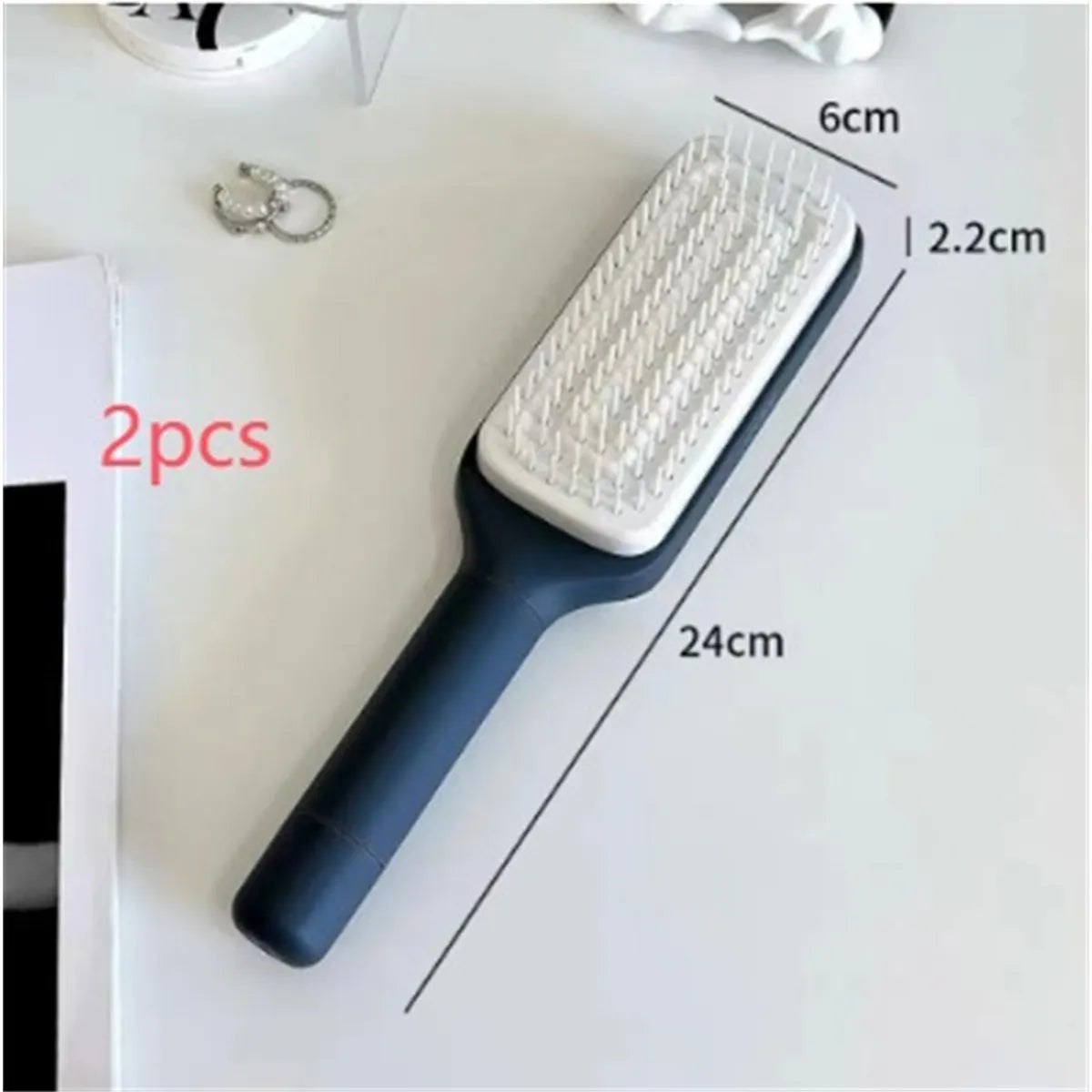 4-in-1 Self-Cleaning Hairbrush